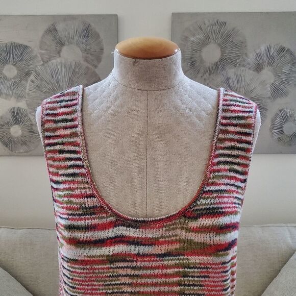 Rocks & Indigo Woven Tank  Fringe Sweater - Picture 3 of 11